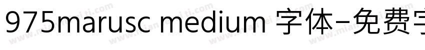 975marusc medium 字体字体转换